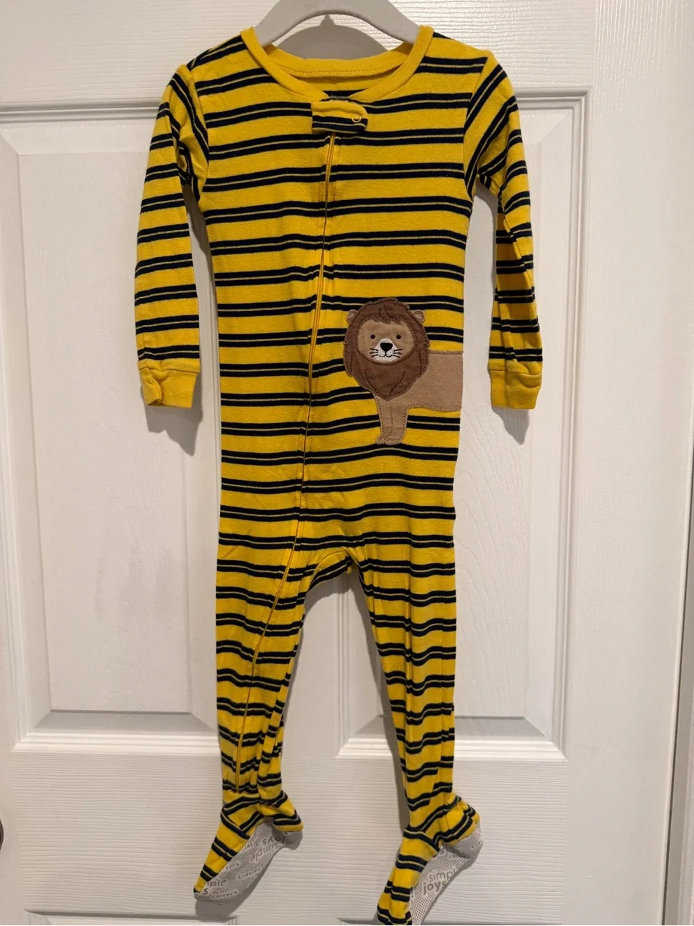 Lot of 4 Carter’s Toddler Boys Footed Pajama Bundle 24M 2T Crab Dino Lion Bear